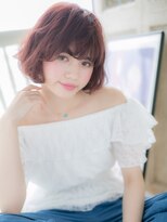 モッズ ヘア 福岡姪浜店(mod's hair)&nbsp;mod's姪浜/チェリーレッドフレンチカジュアル小顔ボブパーマi