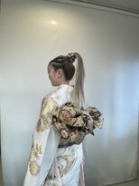 ジュリア(Giulia)&nbsp;コーンロウ　編み込み　１つくくり