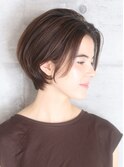ショート・ボブ/丸顔/前髪なし/絶壁解消/30代/40代/50代/くびれ