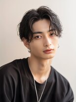 アールサロン アネックス 名駅(Rr SALON ANNEX)&nbsp;MENSカット×ナチュラルパーマ×ダウンパーマ×眉カット