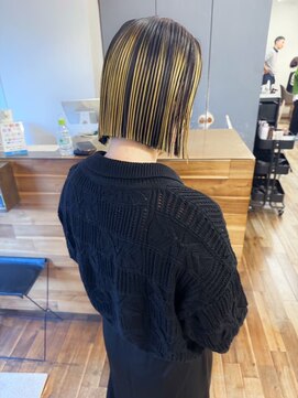 ヨハク 大阪梅田中崎町(yohaku) デザインカラーどボブ