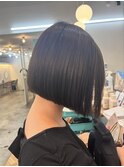 切りっぱなしボブ☆大人ボブ暗めカラー☆髪質改善20代～50代