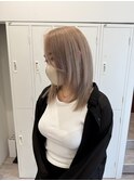 韓国風レイヤーカットブリーチダブルカラー前髪