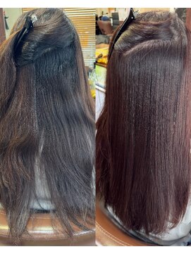 ビール 今泉店(BEER) 【BEER 山崎雄太朗】超高濃度水素縮毛矯正+カラー ロングヘア