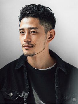 カミラボ(KAMI LABO) フェードカット ソフトモヒカン アップバング 短髪 ビジネスヘア