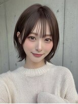 ヴェイン 渋谷(vain)&nbsp;レイヤーボブチョコレートブラウン20代ヘア