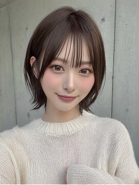 ヴェイン 渋谷(vain) レイヤーボブチョコレートブラウン20代ヘア