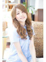 アボヘアー(Abo hair)&nbsp;ハニーベージュボリューミィーカールヘア センター アッシュ