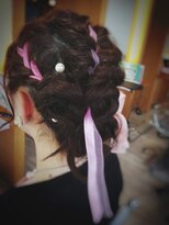 エクラロル(hair&make e'clat Lol)&nbsp;ハート型アップお呼ばれスタイル！