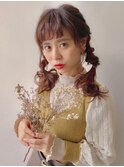 大人かわいい♪低めツインテール