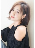 30代40代小顔ゆるふわ愛され髪◎ヌーディーベージュ