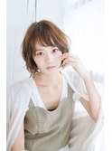ゆる毛先のバルーンボブ