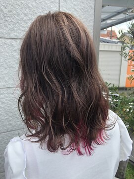 セットアップ 倉敷美和店(SET-UP) 20代30代40代◎グレイベージュ　ピンクインナーカラー