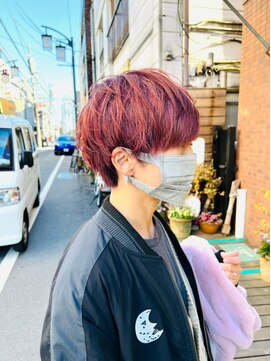 ヨナサン(Yona Saint) ブリーチ1回のピンクショートヘア