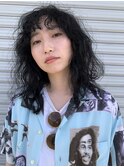 前髪までしっかりぐりっとパーマ