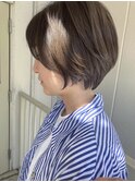 大人可愛い丸みショート ナチュラルショートボブ前髪あり