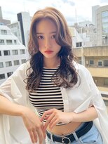 ロンドルーチェ 心斎橋(Lond luce)&nbsp;大人ガーリー×ミディアムレイヤーカット【心斎橋/髪質改善】