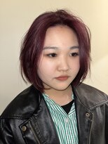 カンナ オーガニック ヘアデザイン(CANNA ORGANIC & HAIR DESIGN)&nbsp;【ブリーチあり】チェリーレッド×ボブ