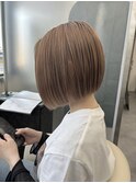 ぱつっとボブ☆ハイトーンベージュ、ハイライト