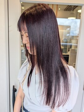 ポジ(poji) ミディアム　ミディアムレイヤー　セミディ　地毛風カラー