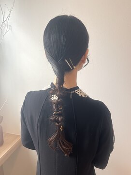 ラ ブランシュ 大宮(La Blanche) 編みおろし/タイトヘア/アレンジ/ローポニー