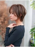 【GEEKS渋谷】くびれショート/冬カラー/ショコラグレージュ/小顔