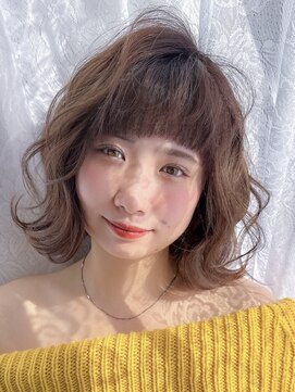 ヘアアンドビューティ ガーデン ベルモール店(HAIR AND BEAUTY GARDEN) ミルクティーベージュピンクベージュカラー顔周りレイヤー韓国