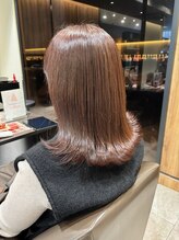 アイフィールアヴェダ 船堀店(i feel AVEDA)&nbsp;【中村】ピンクベージュ×ツヤ感外ハネミディ