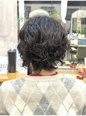 ショートスタイル　無造作パーマ