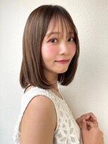 カバーヘア ブリス 川口(COVER HAIR bliss)&nbsp;ショートボブ/透明感カラー/ミルクティーベージュ/春カラーp川口