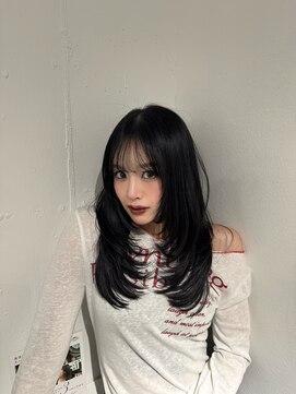 ミヨン 京都烏丸店(miyon) 【miyon】韓国レイヤーカット×暗髪カラー×髪質改善