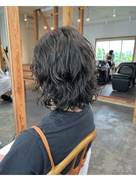 エト(eto) 自然乾燥で簡単ボブウルフパーマ