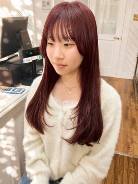 ユイマァル 倉敷(YUIMARL) 倉敷ブリーチダブルカラー20代30代ピンクカラーレイヤーカット
