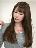 ヴィヴィッド オモテサンドウ(ViViD omotesando)&nbsp;ミルクティーベージュ 顔周りカット 韓国風 ロング 20代