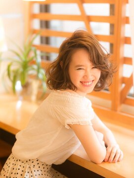 アイナヘア(aina HAIR) 【aina hair/代々木公園代々木八幡】前髪かきあげボブ