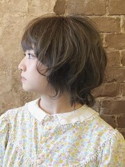 magiy hair(nico) マッシュウルフ　グレージュ　無造作