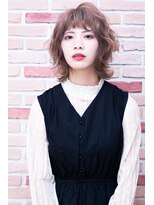 ヘアーメイク ラグズ(Hair Make Luxtz)&nbsp;ミディウルフ/ことりベージュ/ゆるふわカール/アースカラー