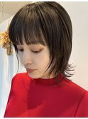 小顔カット ウルフカット  外ハネボブ