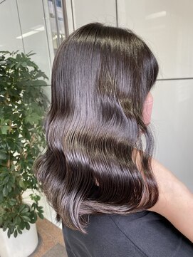 シェノン 梅田(CHAINON) 黒髪風ラベンダーカラー×酸性縮毛矯正