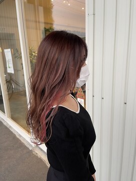 ノイ(neu) ロングレイヤー×インナーカラー【髪質改善/デザインカラー】