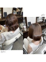 ムーブ(Moob)&nbsp;黄オレンジ味を抑え落ち着き透明感グレージュカラー【別府】