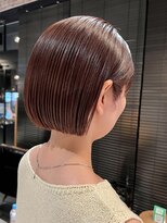 オーガニック アトリエ 大宮(organic+atelier)&nbsp;20代30代40代ワンカール小顔補正立体カットピンクアッシュ