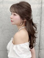 フォンズ(FONS) 結んでも可愛い前髪顔周りカットレイヤーカットショコラブラウン