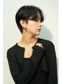 黒髪ショート　マッシュショート