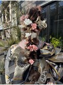 【成人式　うすピンクドライフラワー】