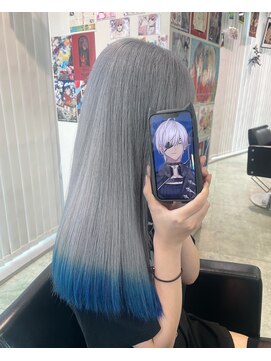 トーキョー オタクヘアー(TOKYO OTAKU HAIR) イブラヒム/にじさんじ/裾カラー/シルバー