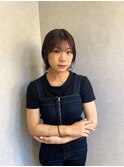 ナチュラル大人フェミニン×秋色くびれボブ