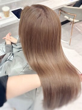 ジーナ 名駅(XENA.) 【haru】ミルクティーベージュ/夏カラー/ケアブリーチ/韓国