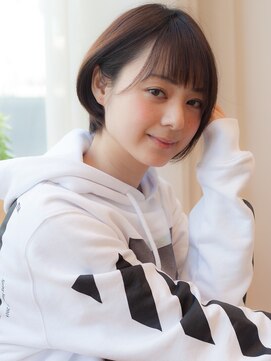 ヴィヴィ(VIVIE) 大人可愛い丸みショートボブミニ暗めカラーブラウングレージュ