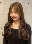 新潟ブリーチ1回ブリーチなしダブルカラーミルクティーベージュ*
